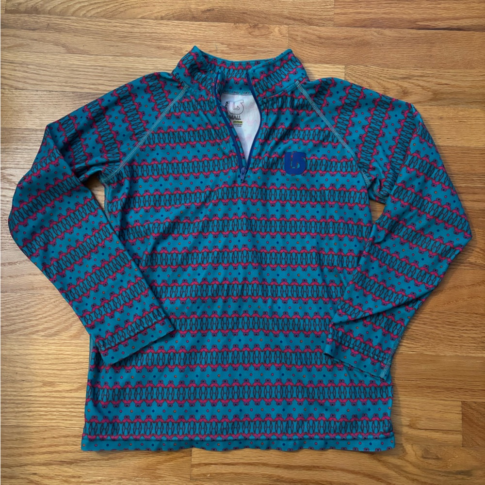 Burton Teal and Pink Long Sleeve Top